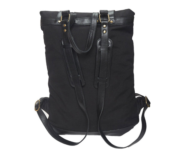 black canvas leather trekker backpack TOC Signature Backpack - Canvas