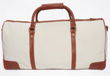 Globetrotter Holdall - Canvas | White/Brown