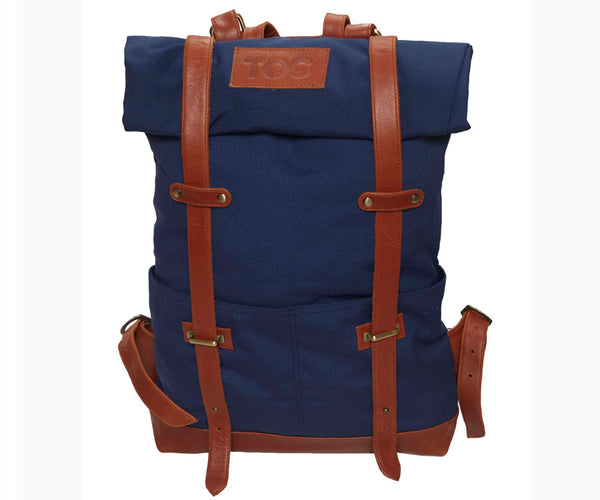 TOC Signature backpack - Canvas| Blue/Brown