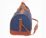 Globetrotter Holdall - Canvas | Blue/Brown