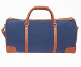 Globetrotter Holdall - Canvas | White/Brown