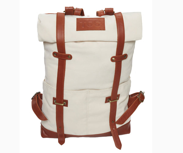 TOC Signature backpack - Canvas| White/Brown